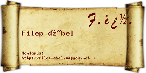Filep Ábel névjegykártya