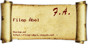 Filep Ábel névjegykártya